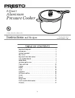 Preview for 1 page of Presto 8-Quart Aluminum Instructions Manual