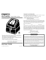 Preview for 1 page of Presto AirDaddy Instruction Manual