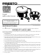 Presto Big kettle Instructions Manual preview