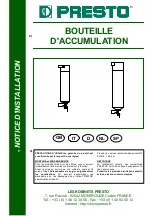 Presto Bouteille 25 L Installation Instruction предпросмотр