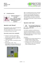 Preview for 38 page of Presto Conti Compact CC-13 V Operating And Maintenance Instructions Manual