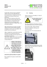 Preview for 56 page of Presto Conti Compact CC-13 V Operating And Maintenance Instructions Manual