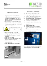 Preview for 62 page of Presto Conti Compact CC-13 V Operating And Maintenance Instructions Manual