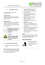 Preview for 43 page of Presto Conti Compact CC-20 V Operating Manual