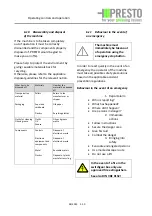 Preview for 50 page of Presto Conti Compact CC-20 V Operating Manual