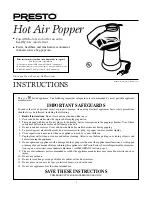 Preview for 1 page of Presto Corn Popper Instructions