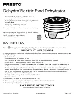 Preview for 1 page of Presto Dehydro Instructions Manual