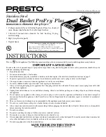 Presto Dual Basket ProFry Plus Instructions Manual предпросмотр