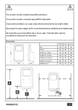 Preview for 11 page of Presto E-DRY Installation Manual