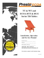 Предварительный просмотр 1 страницы Presto ECOA HTT Series Installation, Operation And Service Manual