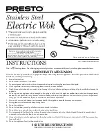 Preview for 1 page of Presto Electric Wok Instructions Manual