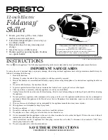 Предварительный просмотр 1 страницы Presto Foldaway Instructions