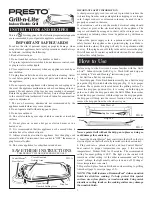 Presto Grill-N-Lite 9010 Instructions And Recipes preview