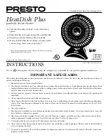 Предварительный просмотр 1 страницы Presto HeatDish Plus Instructions Manual