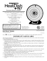 Presto HeatDish+Tilt Instructions Manual предпросмотр