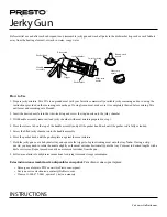 Presto Jerky Gun Instructions предпросмотр