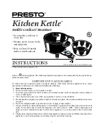 Предварительный просмотр 1 страницы Presto Kitchen Kettle 6000 Instructions Manual