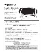 Presto Liddle Griddle
7211 Instructions preview