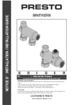 Preview for 1 page of Presto MINITHERM Installation Manual