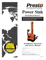 Presto Power Stak PPS2200-62NFO-27 Installation, Operation And Service Manual preview