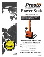 Presto PPS2200-62NAS Installation, Operation And Service Manual preview