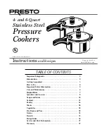 Preview for 1 page of Presto Pressure Cookers Instructions Manual