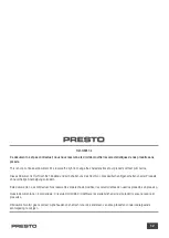 Preview for 12 page of Presto SENSAO 8400 N Installation Manual