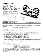 Предварительный просмотр 1 страницы Presto ShineOn 8702 Instructions