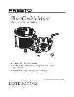 Preview for 1 page of Presto SlowCook'nMore 6001 Instructions Manual