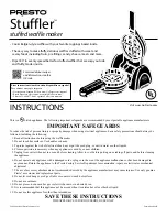 Предварительный просмотр 1 страницы Presto Stuffler Instructions Manual