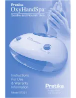 Pretika OxyHandSpa ST251 Instructions For Use & Warranty preview