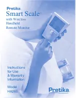 Preview for 1 page of Pretika Smart Scale HA265 Instructions For Use & Warranty Information