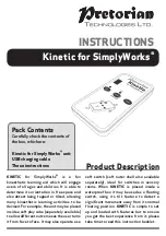 Preview for 1 page of Pretorian Kinetic for SimplyWorks Instructions Manual