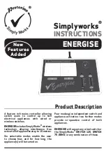 Предварительный просмотр 1 страницы Pretorian Simplyworks ENERGISE Instructions Manual