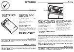 Предварительный просмотр 2 страницы Pretorian SimplyWorks JOYSTICK Instructions