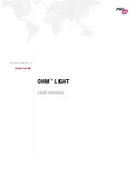 PRG OHM LIGHT User Manual preview