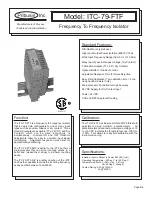 Preview for 3 page of Pribusin ITC-79-FTF Series Instruction Manual