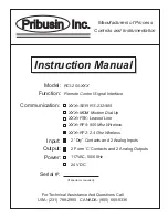 Предварительный просмотр 1 страницы Pribusin Model: RCI-200-RF2 Instruction Manual