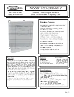 Предварительный просмотр 3 страницы Pribusin Model: RCI-200-RF2 Instruction Manual