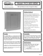 Предварительный просмотр 3 страницы Pribusin RCI-800-MDM Instruction Manual