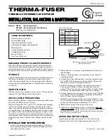 Price acutherm THERMA-FUSER ST-C Installation & Maintenance предпросмотр