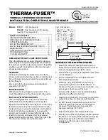 Price acutherm THERMA-FUSER STR-C Installation Operation & Maintenance предпросмотр