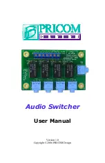 Preview for 1 page of PRICOM Design Audio Switcher User Manual