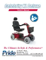 Pride Mobility Celebrity XL deluxe Owner'S Manual preview