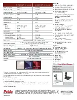 Pride Mobility Legend SC3000 Specification Sheet preview