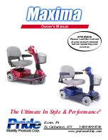 Pride Mobility Maxima Owner'S Manual preview