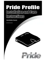 Pride Mobility Pride Profile INFMANU2127 Installation And Care Manual preview