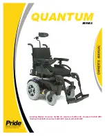 Pride Mobility Quantum R-4400 Owner'S Manual preview