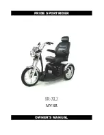 Pride Mobility SPORTRIDER SR-XL3 Owner'S Manual preview