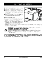 Предварительный просмотр 22 страницы Pride COLT ES10 Owner'S Manual